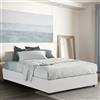 Talamo Italia Letto Matrimoniale Elisa, Letto Contenitore con Rivestimento in Tessuto, 100% Made in Italy, Apertura Frontale, Adatto per Materasso Cm 160x190, Bianco