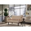 Dmora - Divano Letto 2 posti Aquilonis, Sofà trasformabile, Divanetto per Ospiti, Poltrona Letto, 140x65 h70 cm, Crema