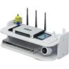GAOCUNBING Scaffale TV a parete, mini ripiano sospeso per componenti TV, mensola multimediale per centro di intrattenimento per DVD, telecomandi TV box, scaffali audio video 40 cm