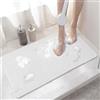 Ruikcoll Luffa Tappetino da Bagno e Doccia Morbido, Antiscivolo - Per Famiglie, Bambini e Anziani (60 x 60 cm, Bianco)