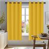 Deconovo Tende Oscuranti per Interni, 2 Pannelli, 117x138 cm, Giallo