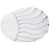 FERRETTI Vaso in resina con decorazioni in rilievo 34X11,5X24,5 cm bianco