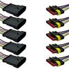 Mintice 5 Pezzi 5 Pin Auto Impermeabile Connettore Kit Presa Auto Connettori Spina Elettrici Cavi Terminali Connettore Filo 16 Awg Calibro Marino