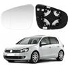JinsenTGG Vetro a Specchio sostituzione per VW Golf 6 2008-2012 / Touran 2010-2015, Specchio Esterno Regolabile Adatto, Lente di Retromarcia, Specchietti Riscaldati (Sinistra)