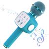Tikimoon Microfono senza fili, microfono Bluetooth per karaoke per bambini e adulti, altoparlante karaoke con luci a LED, smartphone Android/iOS, microfono Bluetooth per feste, canto, registrazione (bule)
