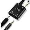 Cooidea 2 Channel Stereo Audio Mixer - Guscio in Metallo, Interfaccia AUX Supporta 2 Ingressi e 1 Uscita Mini Miscelatore Stereo Include Cavi Audio da 1 Metro - Per PC, Telefono, Laptop, Cuffie