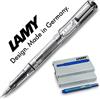 Lamy FH15151 - Penna stilografica Vista, pennino F, modello 012, trasparente + set di ricarica (10 cartucce blu)