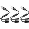 MOGOOD Cavo USB Splitter USB y Splitter USB 2.0 Prolunga Cavo di Alimentazione per Ricarica/Trasferimento Dati Doppia Doppia Porta USB Extender Hub Adattatore Multiporta Dati Splitter per Laptop