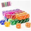WUGAUWOR 50 Pezzi 14MM Dadi da Gioco Standard con Scatola di Plastica Portatile, 10 Colori Traslucidi per Giochi da Tavolo, Set di Dadi D6, Colori Acrilici Dadi Per Giochi, Matematica