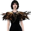 keland Costume di Halloween con colletto di piume e scialli in stile gotico (giallo)
