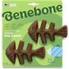 Benebone Tiny Conf. da 2 Fishbone Giochi Resistenti, Pesce Reale | Durevole, Multipack, Made in USA, Ossa per cani, Di lunga durata, Una taglia per ogni cane, Li tiene occupati