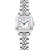 VXFAIZY Orologio Da Donna Quadrato Delicato Con Numeri Arabi Facili Da Leggere, Orologio Da Vestito Da Donna (Silver Blue)
