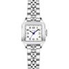 VXFAIZY Orologio Da Donna Quadrato Delicato Con Numeri Arabi Facili Da Leggere, Orologio Da Vestito Da Donna (Silver Black)