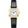 VXFAIZY Orologio Da Donna Quadrato Delicato Con Numeri Arabi Facili Da Leggere, Orologio Da Vestito Da Donna (Black Gold)