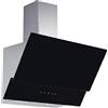 Suinga Campana decorativa in vetro nero Motore 230 W di potenza classe energetica A Dimensioni: 90 x 37,5 x 87-135 cm