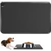 Wukemaoyi Tappetino Ciotole Gatto Cane, 48 x 30 cm Tappetino Sottociotola per Cani Gatti, Tappetino per Gatti Cani, Tappetini Antiscivolo Silicone, Tappetino di Alimentazione Animale Domestico, Nero