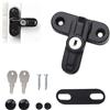 Tissting Blocca Finestra, Regolatore Della Finestra con 2 Chiavi, Alluminio Limitatore Apertura Finestra 45mm Forma di T Serratura Bambini Sicurezza per Porta Finestra Protezione per Finestra Nero