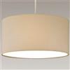 CGC Lighting Paralume Paralumi in tessuto Lampada da tavolo a sospensione a tamburo con diffusore inferiore bianco opalino massiccio, camera da letto, sala da pranzo 30cm (Crema)