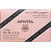 Apivita Natural Soap - Sapone con Rosa e Pepe Nero, 125g