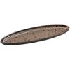 Le Coq Porcelaine LE COQ Phobos Vassoio ovale stretto marrone con puntini reattivi cm 31x10 - Confezione 6 pezzi