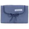 Mi bollito Materassino fasciatoio portatile pieghevole e impermeabile, tessuto 100% cotone goffrato, facile da riporre nella borsa materna, ideale come regalo per neonati (blu grigiastro)