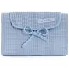 Mi bollito - fasciatoio portatile pieghevole e impermeabile. Tessuto 100% cotone waffle. Facile da riporre nella borsa materna. Ideale come regalo per neonati. (Blu chiaro)