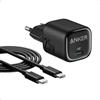 Anker Caricabatterie USB-C 25W Super Veloce, Caricatore Compatto e Pieghevole per Samsung Galaxy S24/S24+/S24 Ultra/S23/S22/Note20, Galaxy Tab, Z Fold6 / Z Flip6 e Altro (Cavo USB C da 1,5 m incluso)