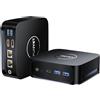 FUNYET Mini PC, Alder Lake-N95 (fino a 3.4 GHz), 16GB RAM 512GB SSD Mini Desktop Computer, Windows 11 Pro, Micro Desktop PC Computer, Supporto 3.0 SATA SSD, WiFi 5, BT4.2, USB3.2 DP 4K UHD DC HDMI