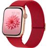 AMSKY Cinturini in Nylon Elastico Compatibile con Cinturino Apple Watch 40mm 44 mm 42mm 46mm 41mm 45mm 38mm 49mm Donna Uomo, Tessuto per Series 11 10 9 8 7 6 5 4, SE Ultra 3 2 1