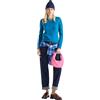 United Colors of Benetton Maglia G/C M/L 103ME1N23 Maglione, Blu, XL Donna