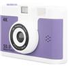 Goshyda Fotocamera Digitale, Schermo IPS 4K HD da 2,4 Pollici Fotocamera Digitale con Zoom Digitale 16X da 50 MP, Fotocamera Compatta con Messa a Fuoco Automatica Anti-Vibrazione per