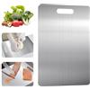 KUOFANY Nuovo tagliere in acciaio inossidabile,Titanium Cutting Board,Tagliere in acciaio inox 314 su entrambi i lati senza BPA Antibatterico Prodotti sostenibili,Tagliere in titanio,Tagliere doppio lato