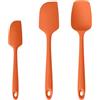 U-Taste Spatole Silicone Set di 3: 250℃ Resistente al Calore, Gomma Flessibile senza BPA Cucchiaio Leccapentola, Raschietto per Pentole Antiaderenti per Cucina Cottura Miscelazione (Arancione)