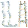 HNLMZ Ghirlanda di Vite Fiori di Ciliegio Artificiali,2 Pezzi 180cm Fiori di Ciliegio Artificiali,125 Fiori Ghirlanda di Fiori di Ciliegio per la Decor Della Festa Nuziale Nel Giardino di Casa(Blu)