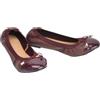 ERLINGO Ballerine pieghevoli eleganti e portatili, antiscivolo, arrotolabili, da donna, Rosso Oxblood, 38 EU