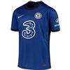 Nike Chelsea Stagione 2020/21 Maglia BRT Home, T-Shirt Unisex Bambini, Rush Blue/(White) (Full Sponsor), XS
