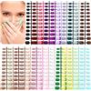 EBANKU 576 pezzi di unghie finte, EBANKU Unghie corte quadrate per bambini Unghie finte lucide rotonde, Stick su copertura completa Set di unghie finte Fai da te Press on Nail Art Punte per unghie