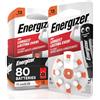 Udivita 80 Batterie Acustiche Energizer per Apparecchi Acustici Auricolari Misura 13 Arancione - 10 Blister da 8 Pile