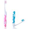Aeaocvo Set di 2 spazzolini da viaggio pieghevoli, per adulti, da viaggio, per viaggi, campeggio, scuola, viaggi d'affari (rosa, blu)