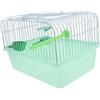 Yardwe Gabbia per Uccelli Portatile per Viaggio Abbeveratoio Contenitore per Cibo Comodo Trasportino in Metallo per Calopsitte