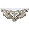LIGUORO SHOP Mensola In Stile Barocco Veneziano Console Finto Vintage Shabby Chic cm 38,5 x 20 x 15,5 (Argento)