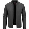 Generico Cardigan da Uomo Slim Fit Caldo Giacca con Bottoni Tinta Unita Comodi Felpa Senza Cappuccio Elegante Casual Cappotto Vintage Maniche Lunghe Maglia Fitness Autunno Invernale Maglione
