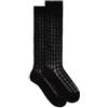 Gallo Calze lunghe donna e nero tinta unita traforato