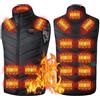 HKFBHFKM Giacca Riscaldata Uomo Donna, Gilet Riscaldato USB, Gilet Riscaldante Elettrico 3 Temperatura Regolabile, Giacche Riscaldate Lavabile, Giubbotto Trekking Invernale Giubbino per Moto Pesca Lavoro(Black