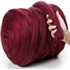 MeriWoolArt® 100% Merino Lana XXL Filato di Lana Grosso 4-5cm, Filato Spesso Soffice, Feltro di Lana ad Ago, Infeltrire la Lana, Bagnato, Fai Da Te Coperta Grossa di Lana