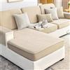 BXFUL Copriseduta Divano Elasticizzato Ciniglia, Fodera per Cuscino Elasticità del Divano, Antiscivolo Protezione del Cuscino Sedile del Divano (60x80cm,Tè al latte)