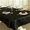 BGEUROPE Tovaglia - Antimacchia - Nero e Oro - Ref. Christmas Stars - 150cm x 350cm