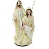 Generico Set Natività Artigianale in Stoffa Tessuto alta h. 25 cm BIANCA e Avorio Ricamata a mano Presepe Statuine ALTE LUSSO in juta naturale Sacra Famiglia Giuseppe Maria Gesù regalo Natale