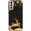 Mixroom - Cover Custodia Back Case in TPU Silicone Morbido per Samsung Galaxy S22 + Plus Fantasia Renna E Decorazioni Natalizie U870