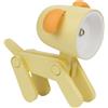 Dudùu Mini lampada da Tavolo Pieghevole a LED, Luce Calda, Tascabile, per Lettura, Comodino o Scrivania, forma di cane (Giallo)